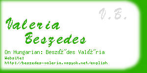 valeria beszedes business card